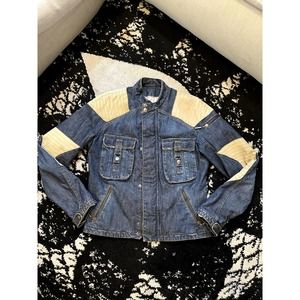 Just Cavalli Denim Biker Jacket